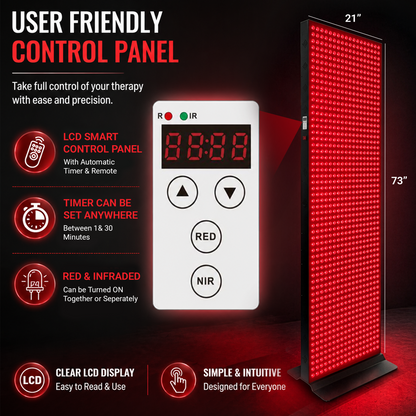 Full-Body Red and Near-Infrared LED Panel with Stand