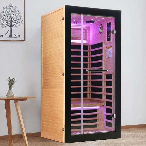 Hemlock Infrared Sauna with 7 Carbon Heating Panels