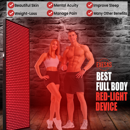 Full-Body Red and Near-Infrared LED Panel with Stand