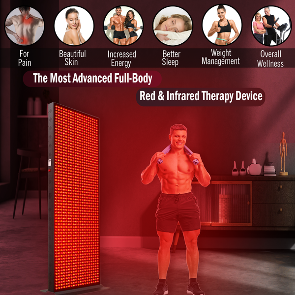 Full-Body Red and Near-Infrared LED Panel with Stand
