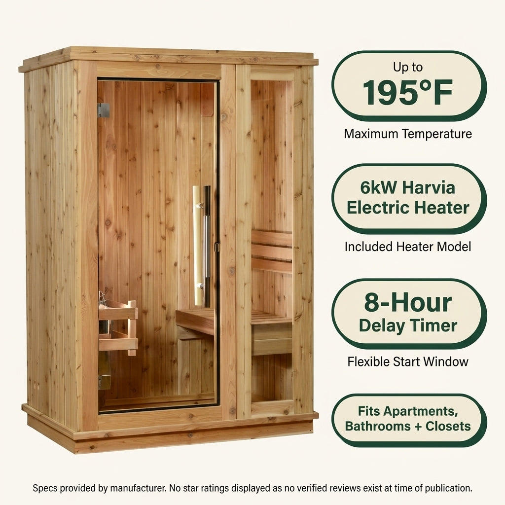 Logan 1 - Person Traditional Steam Sauna in Cedar — Results & Stats