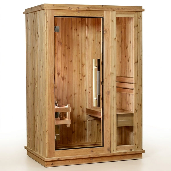 Logan 1 - Person Traditional Steam Sauna in Cedar — Studio Shot
