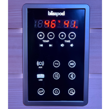 Blisspod Malmo 2-Person Infrared Sauna with Red Light Panel