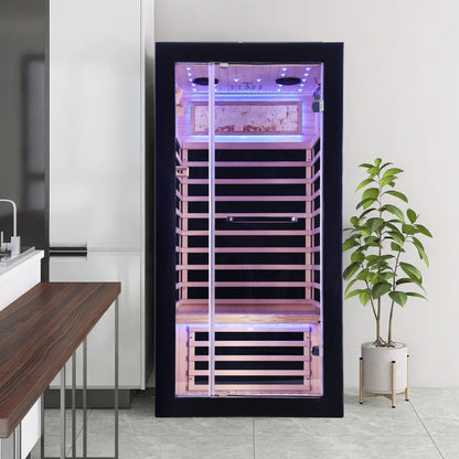 Hemlock Infrared Sauna with 7 Carbon Heating Panels