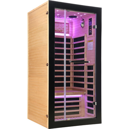 Hemlock Infrared Sauna with 7 Carbon Heating Panels