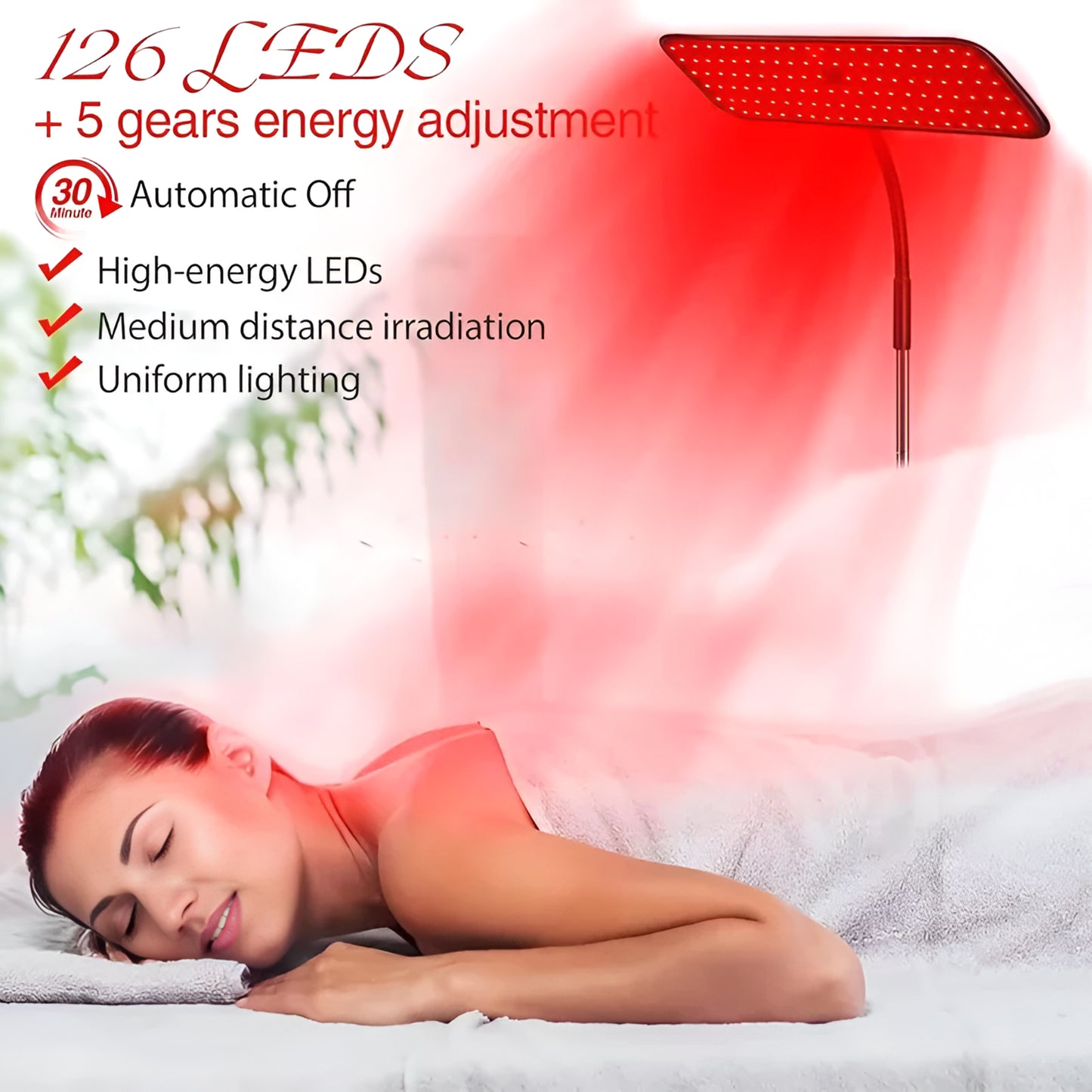 660Nm 850Nm LED Red Light Therapy Panel with Stand near Infrared Therapy Lamp Devices for Body Muscle Relax and Skin Care